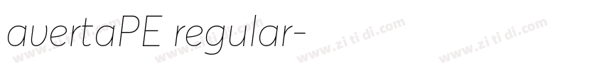 avertaPE regular字体转换